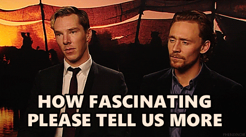 About Benedict Cumberbatch and another dude looking bored