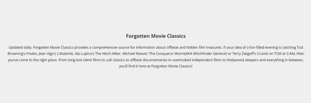 forgotten movie classics cover