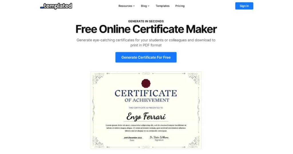 free-online-certificate-maker cover