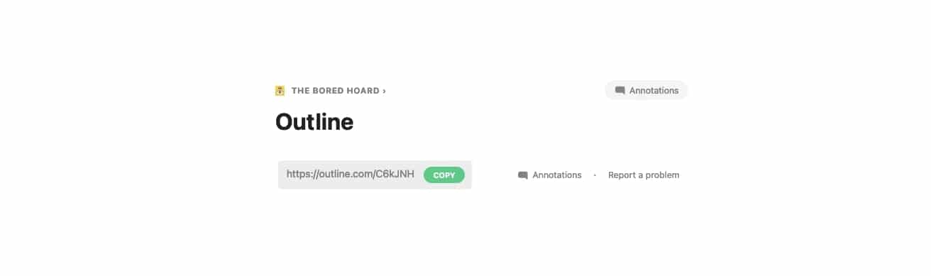 Outline - Bored Hoard