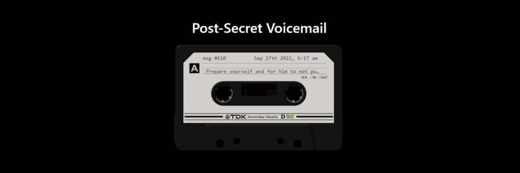 postsecretvoicemail cover